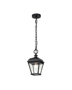 1 Light Medium Chain Lantern - Textured Black