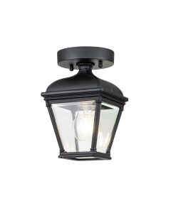 1 Light Porch Lantern - Textured Black