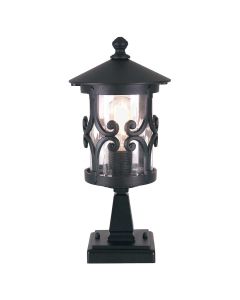 1 Light Pedestal Lantern - Textured Black