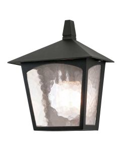 1 Light Flush Lantern - Textured Black