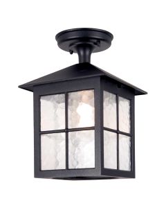 1 Light Porch Lantern - Textured Black