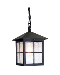 1 Light Chain Lantern - Textured Black