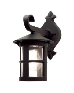 1 Light Wall Down Lantern - Textured Black