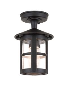 1 Light Porch Lantern - Textured Black