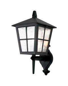 1 Light Wall Up Lantern - Textured Black