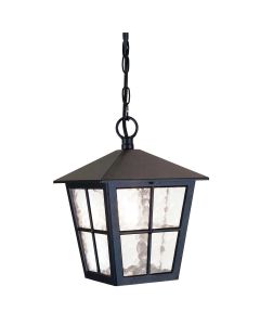 1 Light Chain Lantern - Textured Black