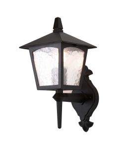 1 Light Wall Up Lantern - Textured Black