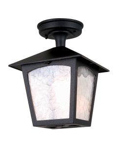 1 Light Porch Lantern - Textured Black