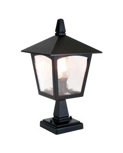 1 Light Pedestal Lantern - Textured Black