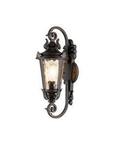 1 Light Medium Wall Lantern - Weathered Bronze