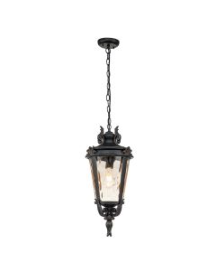 1 Light Large Chain Lantern - Weathered Bronze