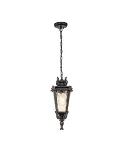 1 Light Medium Chain Lantern - Weathered Bronze