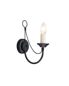 1 Light Wall Light - Black