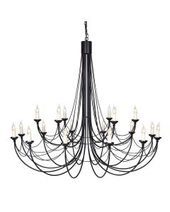 18 Light Chandelier - Black