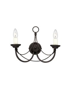 2 Light Wall Light - Black