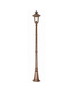 1 Light Medium Lamp Post - Rusty Bronze Patina