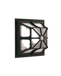 1 Light Flush Lantern - Textured Black