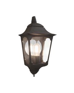 1 Light Half Lantern - Textured Black