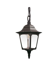 1 Light Chain Lantern - Textured Black