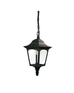 1 Light Mini Chain Lantern - Textured Black