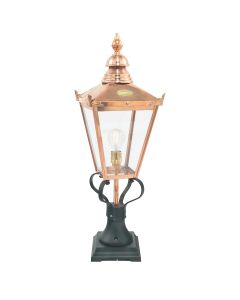 1 Light Pedestal Lantern - Copper