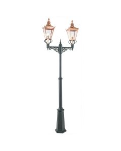 Twin Head Lamp Post - Copper & Black