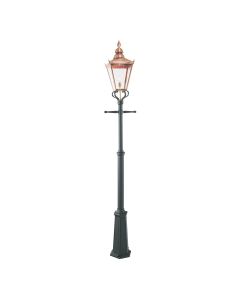 1 Light Grande Lamp Post - Copper & Black