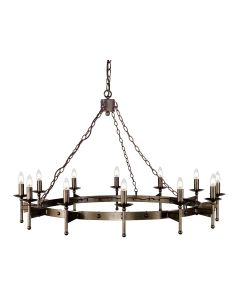 12 Light Chandelier - Burnished Bronze