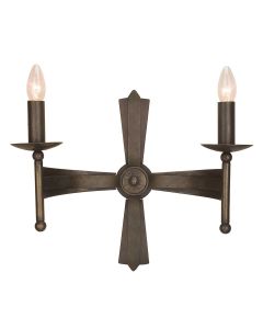 2 Light Wall Light - Burnished Bronze