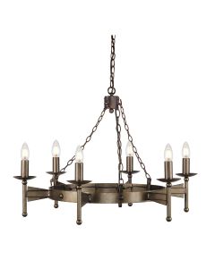 6 Light Chandelier - Burnished Bronze