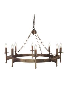 8 Light Chandelier - Burnished Bronze