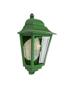 1 Light Half Wall Lantern - Green