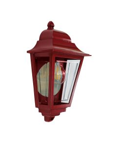 1 Light Half Wall Lantern - Red