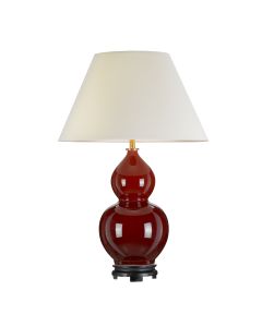 1 Light Gourd Table Lamp - Oxblood