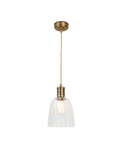 1 Light Pendant - Aged Brass