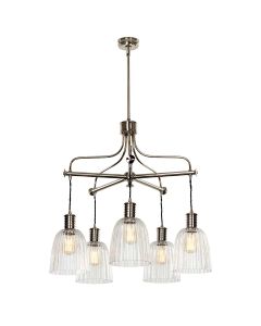 5 Light Chandelier - Polished Nickel - Polished Nickel