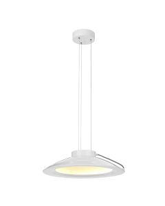 1 Light Large LED Pendant - White