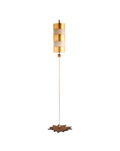 1 Light Floor Lamp - Gold Leaf & Taupe