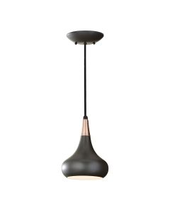 1 Light Mini Pendant - Dark Brown With Copper