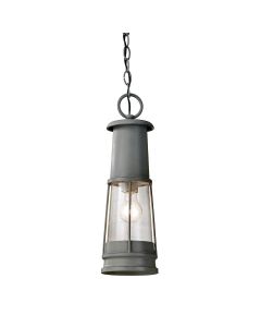 1 Light Chain Lantern - Matt Grey Patina