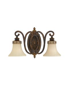 2 Light Wall Light - Old Painted Bronze