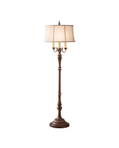 4 Light Floor Lamp - Crackled Bronze/Silver Patina