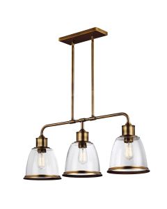 3 Light Island Light - Dark Aged Brass