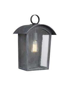 1 Light Large Wall Lantern - Ash Black