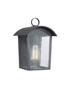 1 Light Small Wall Lantern - Ash Black