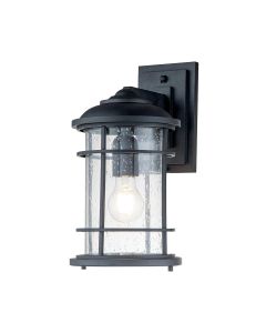 1 Light Medium Wall Lantern - Textured Black