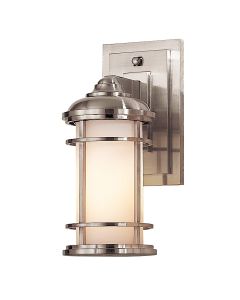 1 Light Small Wall Lantern - Brushed Steel