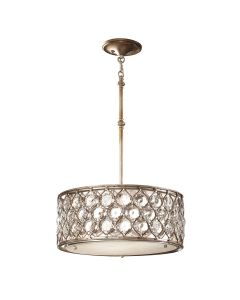 3 Light Pendant Chandelier - Burnished Silver