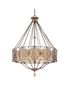 4 Light Chandelier - Bronze/Gold Patina