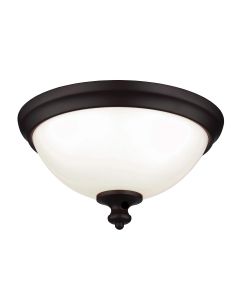 2 Light Flush - Satin Black